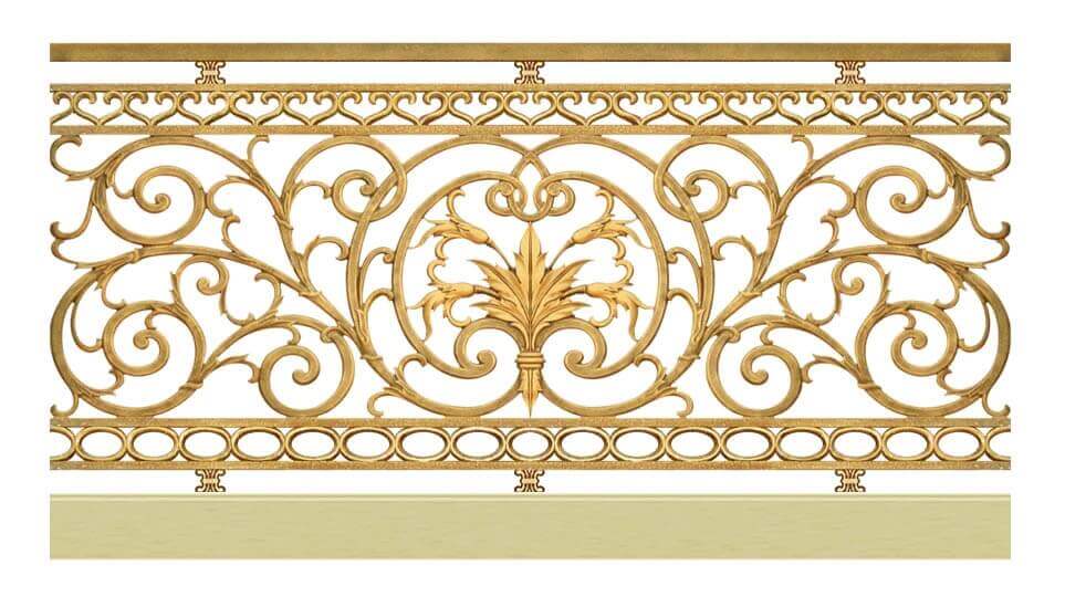 Lan can nhôm đúc - LC017